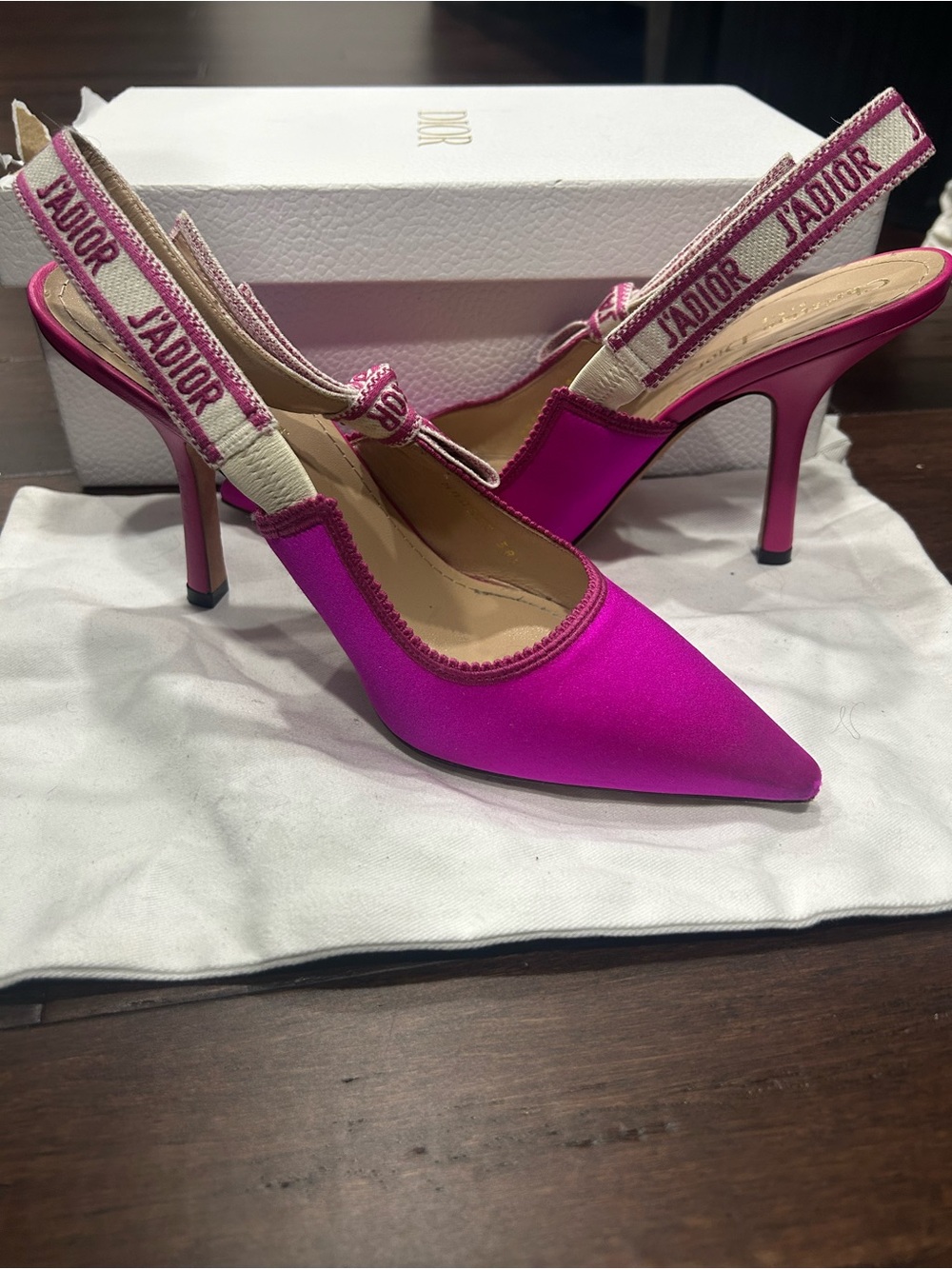 Dior J'Adior Fuchsia Pink Slingback Heels